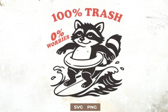 100 Trash SVG: A Lighthearted Embroidery Design for Summer Fun