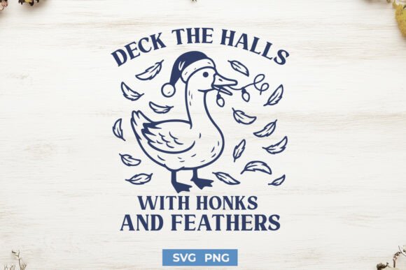Deck the Halls Goose: A Festive Embroidery Design with Personality