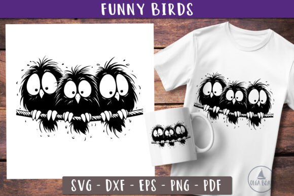 Funny Birds Svg Whimsical Crazy Birds Review