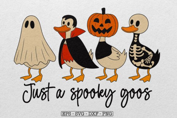Just a Spooky Goose SVG: Halloween Fun Meets Embroidery