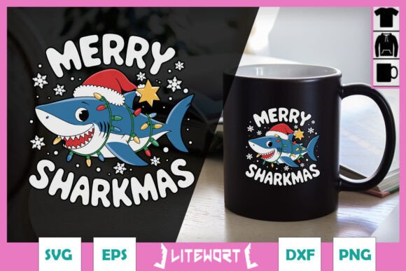 Merry Sharkmas Summer Funny Shark SVG Review