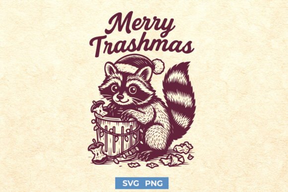Merry Trashmas SVG – A Quirky Holiday Embroidery Design